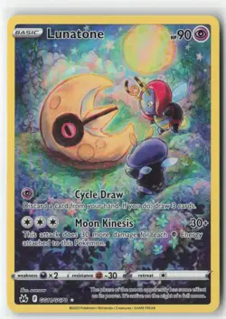 Lunatone GG11/GG70 Holo Crown Zenith Galarian Gallery Pokemon NM - Image 1