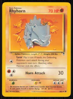 Rhyhorn 90/110 Common Legendary Collection Pokemon Lightly Played - Image 1