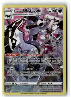 Galarian Obstagoon TG10/TG30 Holo Astral Radiance Trainer Gallery Pokemon NM - Image 1