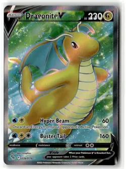 Dragonite V (Full Art) Pokemon GO 076/078 Ultra Rare Holo NM - Image 1
