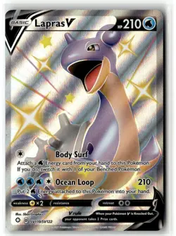 Lapras V SV110/SV122 Holo V Rare Shining Fates Shiny Vault Pokemon Near Mint - Image 1