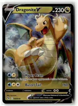 Dragonite V Pokemon GO 049/078 Ultra Rare Holofoil NM - Image 1