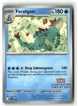 Feraligatr (Illustration Contest 2024) 213 Scarlet & Violet Promo Pokemon NM - Image 1
