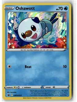 Oshawott SWSH222 Holo Promo Sword & Shield Promo Pokemon Near Mint - Image 1