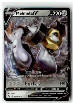 Melmetal V Pokemon GO 047/078 Ultra Rare Holofoil NM - Image 1