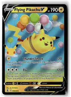 Flying Pikachu V 006/025 Holo V Rare Celebrations Pokemon Near Mint - Image 1