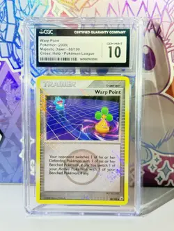 Warp Point 88/100 Cross Holo Pokemon Majestic Dawn CGC 10 GEM MINT - Image 1