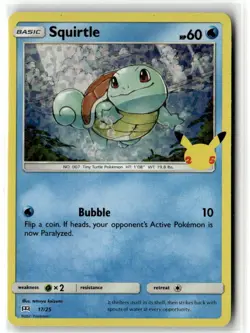 Squirtle 017/025 Promo McDonald's 25th Anniversary Promos Pokemon Holo Near Mint - Image 1
