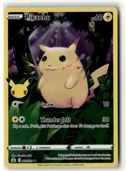 Pikachu 005/025 Holo Rare Celebrations Pokemon Near Mint - Image 1
