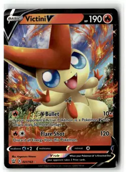 Victini V 021/163 Holo V Rare Battle Styles Pokemon Near Mint - Image 1
