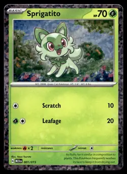 Sprigatito 1/15 Pokemon Card McDonalds 2023 Holo 70 HP Near Mint K3 - Image 1
