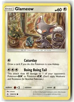 Glameow 159/214 Common Unbroken Bonds Pokemon Near Mint - Image 1