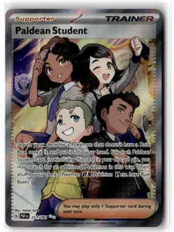 Paldean Student 231/091 Ultra Rare Paldean Fates Pokemon Near Mint - Image 1