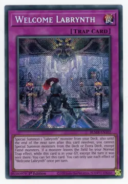 Yugioh Welcome Labrynth BLMR-EN102 Secret Rare 1st NM - Image 1
