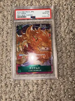 2022 One Piece Japanese Cat Viper Box Topper #OP01-048 PSA 10 GEM MINT - Image 3