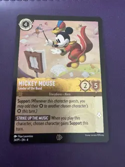 Disney Lorcana TCG Mickey Mouse - Leader of the Band 34 Promo Cold Foil Amber EN - Image 1
