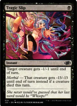 MTG TCG - Tragic Slip 74 Jumpstart 2022 - NM - Image 1