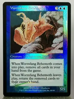MTG - Wormfang Behemoth FOIL Judgment - Rare LP/NM - Image 1