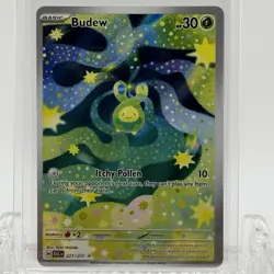 Pokemon TCG Ascended Heros Budew #221/217 Illustration Rare LP - Image 1