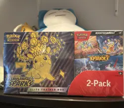 Pokemon Surging Sparks Booster Elite Trainer Box 2-pack- Rare Sealed - Image 1