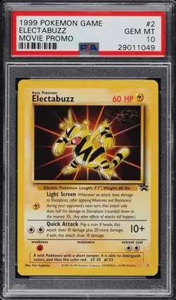 Pokemon Card Electabuzz #2 PSA 10 GEM MINT Movie Promo - Image 3