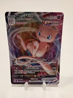 Pokemon 2021 TCG SWSH: Fusion Strike Mew VMAX Holo Ultra Rare Card 114/264 - Image 1