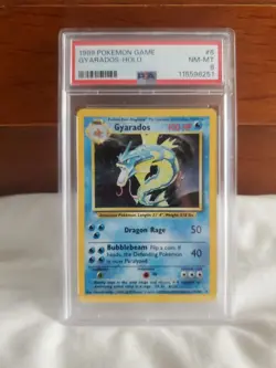 Pokemon Gyarados TCG Base Set Holo Card PSA 8 English - Image 1