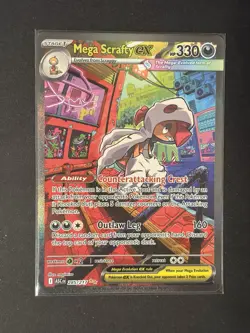 Mega Scrafty ex 285/217 Special Illustration Rare Ascended Heroes Pokemon NM - Image 1