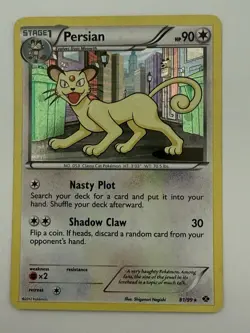 Pokemon TCG Next Destinies Persian Holo Card 81/99 Rare Played 2012 Collectible - Image 1
