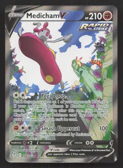 Medicham V 186/203 Evolving Skies Ultra Rare Pokemon Cameo Near Mint - Image 1