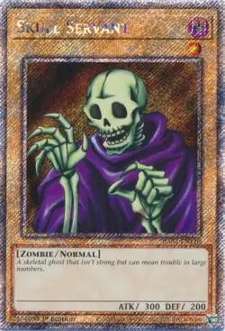 Yugioh! Skull Servant - RA04-EN110 - Platinum Secret Rare - 1st Edition Near Min - Image 1