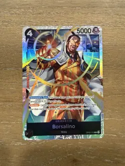 Borsalino OP02-114 SR ONE PIECE Tcg Card Game NM Black Reprint - Image 1