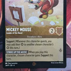 Mickey Mouse - Leader of the Band - 34/P1 - Lorcana Promo - Cold Foil - Image 3