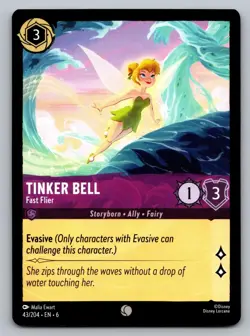 Tinker Bell - Fast Flier 43/204 Common Azurite Sea Lorcana Near Mint - Image 1