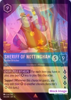 Sheriff of Nottingham - Bushel Britches 145⚜Cold Foil⚜Lorcana Shimmering Skies - Image 1