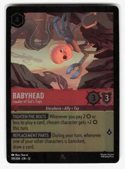 Babyhead - Leader of Sid's Toys 119/204 Rare Wilds Unknown Lorcana Cold Foil - Image 1
