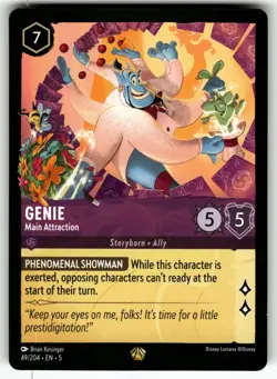 Genie - Main Attraction 49/204 Legendary Shimmering Skies Lorcana Near Mint - Image 1