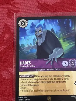 Lorcana Whispers in the Well -Hades - Looking for a Deal - Legendary 56/204 - Image 3