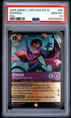 PSA 10 Demona - Scourge of the Wyvern Clan 55/204 Whispers Cold Foil LOW POP - Image 1