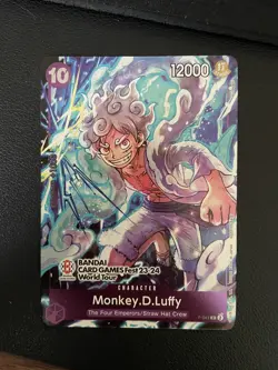 ONE PIECE CARD GAME MONKEY.D.LUFFY P-041 BANDAI CARD GAMES FEST 23-24 WORLD TOUR - Image 1