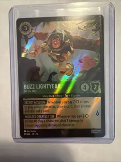 Lorcana Buzz Lightyear On the Way Enchanted Rainbow Holo Foil EN 85/204 - Image 1