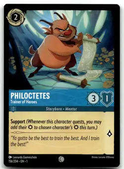 Philoctetes - Trainer of Heroes The First Chapter 156/204 Common Lorcana TCG NM - Image 1