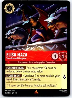 Elisa Maza - Transformed Gargoyle 112/204 R Winterspell Lorcana NM/M - Image 1