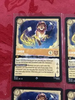 4x Lorcana Whispers in the Well - Simba - King in the Making - 20/204 x4 - Image 3