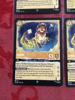 4x Lorcana Whispers in the Well - Simba - King in the Making - 20/204 x4 - Image 4