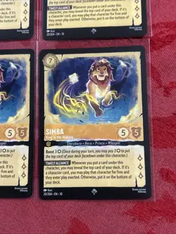 4x Lorcana Whispers in the Well - Simba - King in the Making - 20/204 x4 - Image 5