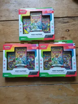 Pokemon TCG: First Partner Illustration Collection Series 1. 3 Sealed Boxes - Image 1