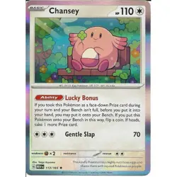 113/165 Chansey : Rare Holo Card : SV03.5 151 Pokemon Trading Card Game - Image 1