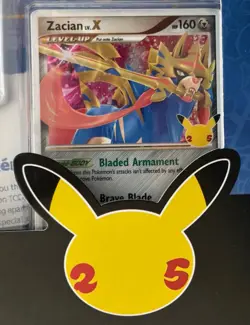 POKEMON TCG CELEBRATIONS PIKACHU PIN COLLECTION ZACIAN LV.X 160 with 37 Cards - Image 3
