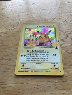 Pokemon Pikachu Birthday Surprise 24 Holo Card NM - Rare TCG Collectible - Image 2